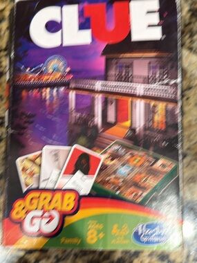 🕵️ 🔪Hasbro Clue Grab & Go Travel Game Portable Mystery Board Game🕯️🔧